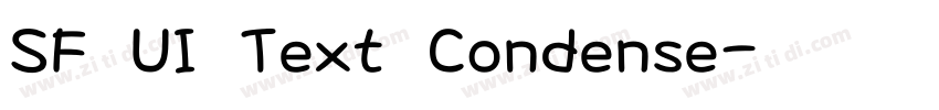 SF UI Text Condense字体转换